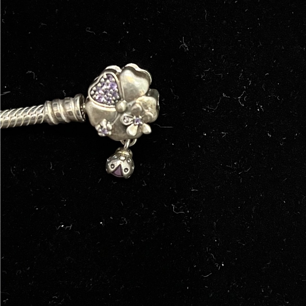 Pandora moments bracelet with flower